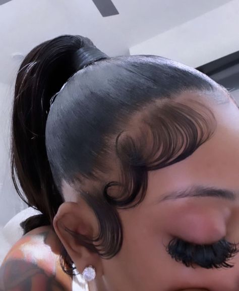 Edges With Ponytail, Wig Dramatic Edges, Knotless Braids Dramatic Edges, Dramatic Edges Tutorial, Edges With Knotless Braids, Edges Knotless Braids, Edges With Locs, Fluffy Baby Hairs, Dramatic Edges