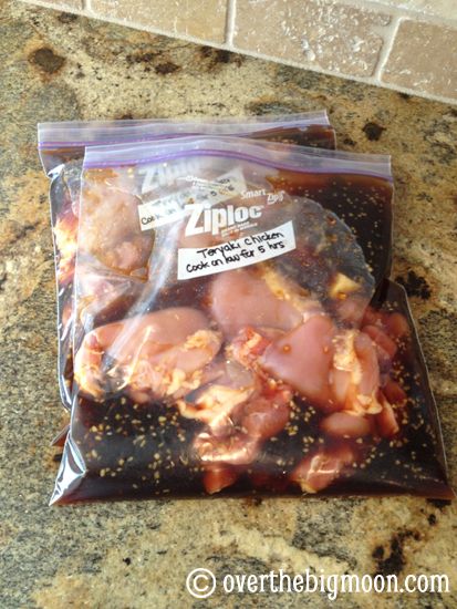 Freezer crockpot meal: Teriyaki Chicken Chicken Thigh Freezer Meal Crockpot, Chicken Thigh Dump Meal, Chicken Thigh Freezer Meals, Dinner With Frozen Chicken, Frozen Teriyaki Chicken, Bbq Chicken Freezer Meal, Crockpot Teriyaki, Ayam Teriyaki, Resep Makanan Beku