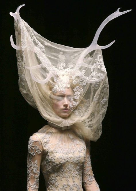 Dress Fashion Photography, Michael Lang, Mcqueen 3, Alexander Mcqueen Savage Beauty, Raquel Zimmermann, Philip Treacy, Savage Beauty, Editorial Art, Dress Illustration