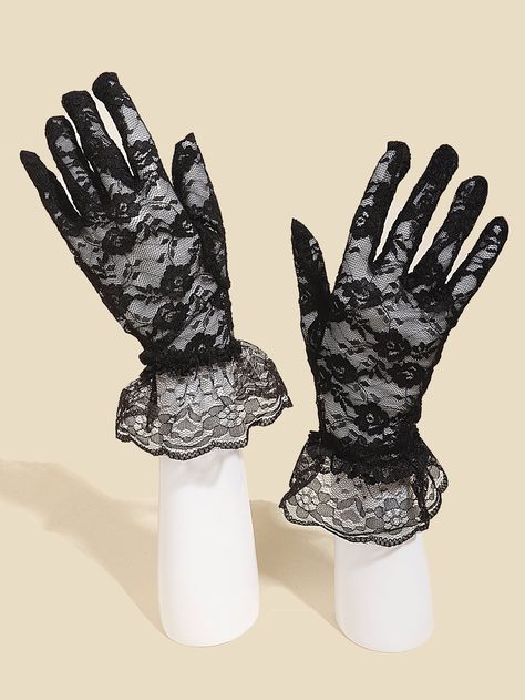 Lace Gloves Black, Goth Gloves, Black Lace Gloves, Elegant Gloves, Gloves Fashion, Formal Gloves, Cashmere Gloves, Black Leather Gloves, Gloves Black