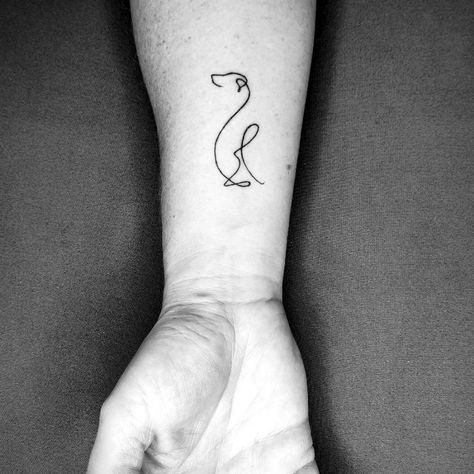 Lurcher Tattoo, Vizsla Tattoo, Weimaraner Tattoo, Whippet Tattoo, Greyhound Tattoo, Indie Tattoo, Hungarian Vizsla, Small Tattoo, Minimal Tattoo