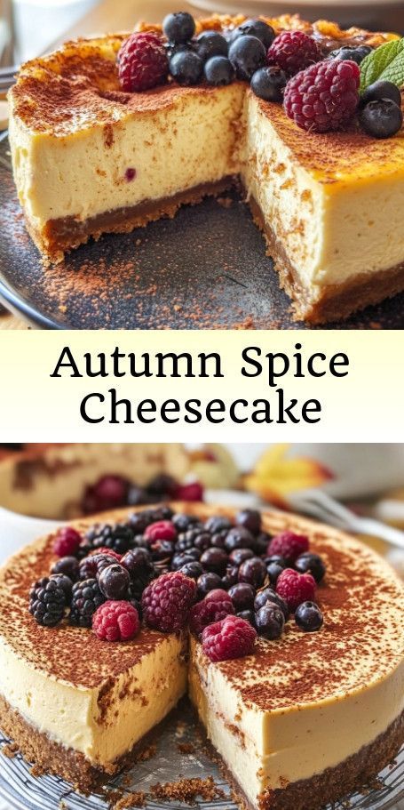 "Autumn Bliss: Creamy Italian Ricotta Cheesecake Recipe" Indulge in the warmth and coziness of fall with a slice of creamy Italian Ricotta Cheesecake. This delightful dessert is infused with hints of cinnamon and nutmeg, making it the perfect treat for September gatherings. #ItalianCheesecake #RicottaCheesecake #FallDessert #AutumnRecipes #Baking #DessertRecipe #CozyBaking #ComfortFood #DeliciousAutumn Ricotta Cheesecake Recipes, Spiced Cheesecake, Italian Ricotta Cheesecake, Italian Cheesecake, Spice Cheesecake, Ricotta Cheesecake, Orange And Gold, Fall Spices, Cinnamon Spice