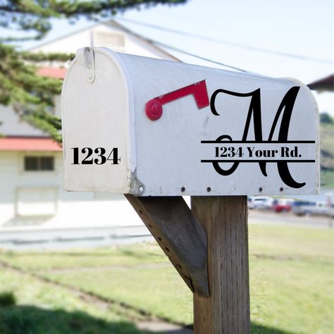 Mailbox Decal Ideas, Vinyl On Mailbox Ideas, Mailbox Lettering Ideas, White Mailbox Ideas, Mailbox Cricut Ideas, Mailbox Address Ideas, Mailbox Number Ideas, Mailbox Vinyl Ideas, Mailbox Number Ideas Vinyl