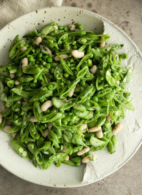 Snap Pea Salad Recipe—Perfect for Picnics! Snow Pea Salad Recipe, Snap Pea Salad Recipes, Cold Rice And Pea Salad, Field Peas And Snaps Recipes, Snap Peas Salad, Peas Recipe, Pea Salad With Frozen Peas, Sugar Snap Peas Recipe, Sugar Snap Pea Salad