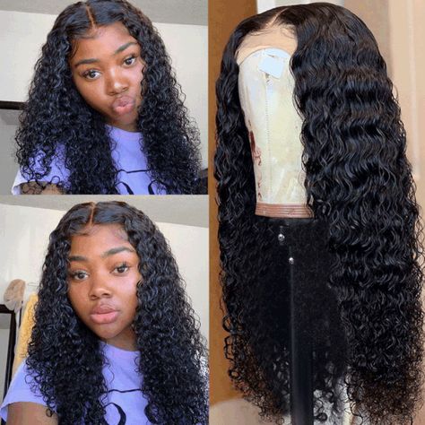 A lace front wig only has lace in the front half of the wig, to allow the wearers to part the hair any way he or she wants. You can get your lace front human hair wig instantly witha 4" moderate lace parting line wig or a very deep 6" lace parting line wig. 4x4 Lace Closure Wig, Closure Wigs, 100 Human Hair Wigs, Peruvian Hair, Lace Hair, Lace Closure Wig, Closure Wig, Frontal Wig, Hair Quality