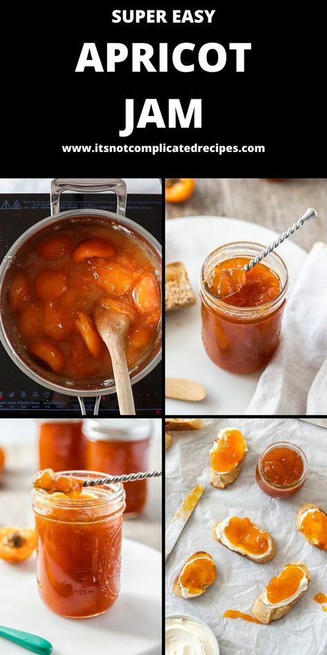 Apricot Jam Recipe With Pectin, Apricot Ideas, Easy Apricot Jam Recipe, Christmas Jam Recipes, Apricot Preserves Recipe, Jam Desserts, Apricot Jam Recipe, Jam Preserves, Fermenting Recipes