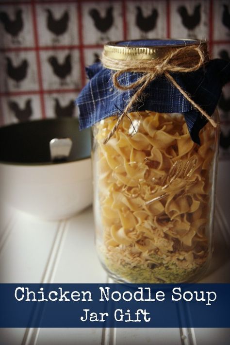 Noodle Soup Jar, Noodle Soup In A Jar, Mason Jar Soup, Soup Jar, Mason Jar Mixes, Homemade Dry Mixes, Soup In A Jar, Chicken Noodle Soup Recipe, Noodle Soup Recipe