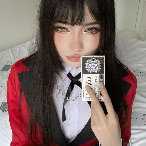 Yumeko Jabami Aesthetic, Kakegurui Anime, Makeup Layout, Private Academy, Doll Eye Makeup, Halloween Makeup Inspiration, Image Swag, Kawaii Cosplay, Yumeko Jabami