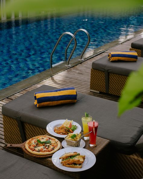 Experience delicious food and chill vibes by treating yourself to the relaxing poolside dining! It's the perfect place to unwind and enjoy great food. #theonelegian #theonelegianbali #explorebali #bali #getaway Poolside Food, Bali Getaway, Noodle Shop, Poolside Dining, Treating Yourself, Legian, Chill Vibes, Great Food, Delicious Food