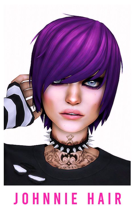 Emo Hairstyle, Ombre Dreads, Cc Packs, Scene Queen, Scene Queens, Free Sims, Sims Four, Yumeko Jabami, Punk Hair