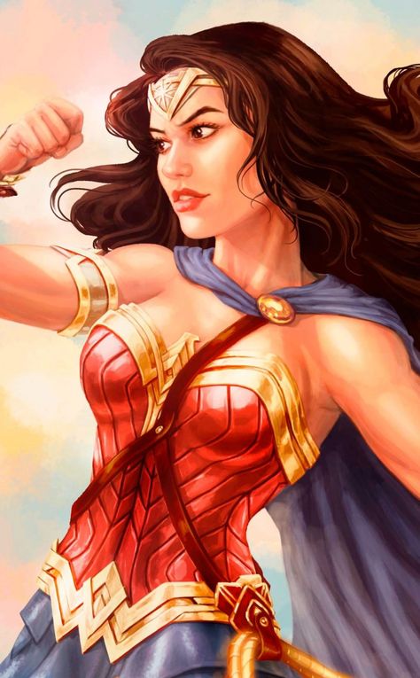 2018, Wonder Woman, warrior, digital art, 950x1534 wallpaper Dc Comics, Wonder Woman, Wonder, Deviantart, Comics, Art