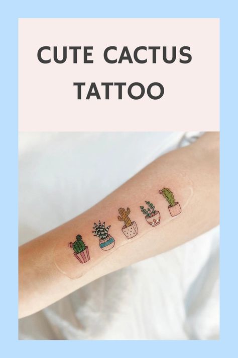 Cute Cactus Tattoo Cute Cactus Tattoo, Tiny Cactus Tattoo, Small Cactus Tattoo, Cactus Tattoo Ideas, Succulent Tattoo Ideas, Cool Cactus, Succulent Tattoo, November Flower, Tattoo 2024