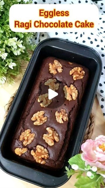 Vaidehi on Instagram: "This healthy and most delicious chocolate cake is a must try recipe...
Eggless Ragi Chocolate Cake..
A guilt free treat to satisfy your sweet cravings..
Follow along for the perfect recipe..
🥮3/4 cup Ragi flour..
🥮1/4 cup wheat flour..
🥮1/4 cup oil..
🥮Half cup yoghurt..
🥮Half cup jaggery powder..
🥮1tbsp unsweetened cocoa powder..
🥮1tsp baking powder..
🥮Half tsp baking soda..
🥮Milk as required..
🥮Vanilla essence and walnuts..
🥮Whisk oil, jaggery powder and yoghurt..
Add in Vanilla essence..
🥮Sift flour along with baking soda and baking powder..
🥮Fold the mixture and add milk as required..
🥮Throw in chopped walnuts..
🥮Transfer the batter to the cake tin and top with few walnuts..
And it's ready to bake in preheated oven at 180°C for 25-30 mins...
Follow Ragi Flour, Jaggery Powder, Finger Millet, Delicious Chocolate Cake, Millet Flour, Unsweetened Cocoa Powder, Tasty Chocolate Cake, Walnut Cake, Healthy Diet Recipes