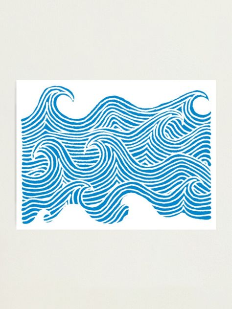 "BLUE AND WHITE WAVES - LINE DRAWING - OCEAN WAVES - RIVER RAPIDS" Photographic Print by VegShop | Redbubble Ocean Wave Drawing, River Rapids, Ocean Drawing, Wave Drawing, Watercolor Wave, Comic Book Layout, Wave Illustration, Newspaper Art, Waves Line