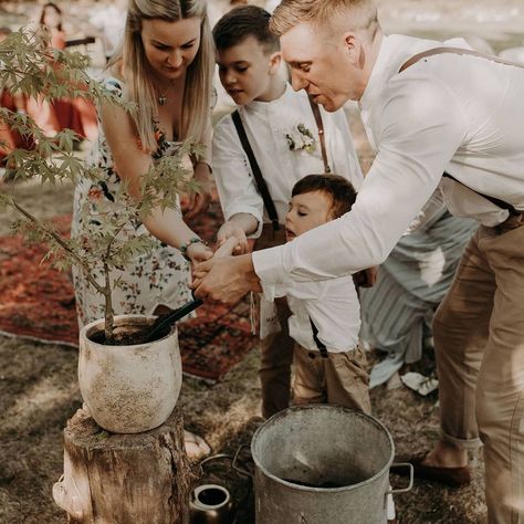 Planting Ceremony Wedding, Tree Unity Ceremony, Unity Tree Planting Ceremony, Wedding Ceremony Ideas Unity Unique Tree Planting, Tree Watering Wedding Ceremony, Tree Planting Ceremony Wedding, Wedding Tree Planting Ceremony, Tree Planting Ceremony, Humanist Wedding