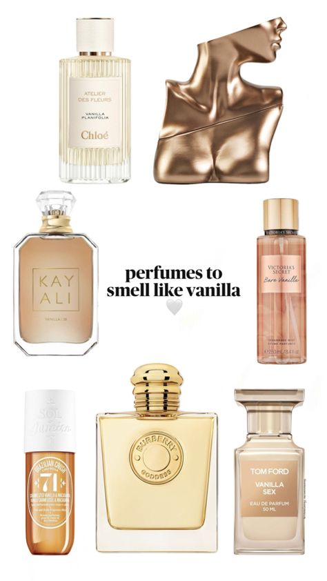 To Smell Like Vanilla, Smell Like Vanilla, Vanilla Scents, Girl Perfume, Fragrance Lab, Fragrances Perfume Woman, Vanilla Perfume, Perfume Collection Fragrance, Bath And Body Works Perfume