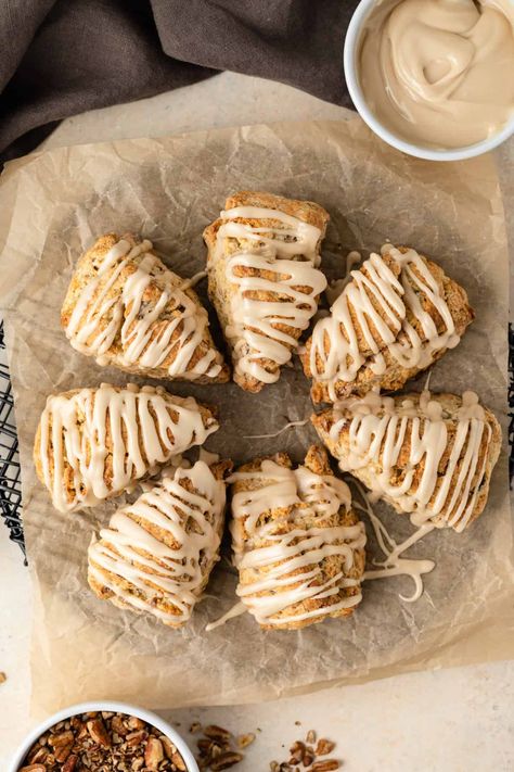 Maple Nut Scones, Maple Pecan Scones Recipe, Sourdough Maple Pecan Scones, Maple Scones Recipe, Maple Walnut Scones, Maple Pecan Scones, Sweet Scones Recipe, Maple Scones, Sweet Scones