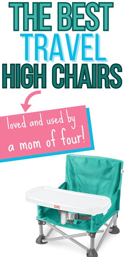 The Best Travel High Chairs for Infants: Finding the most portable, on-budget, and durable highchairs for on-the-go is nearly impossible. With this list find the high chair that fits your needs with helpful descriptions and images. Check out this post for ideas and inspirations for your travel needs. Portable High Chair, Travel Booster Seat, Travel High Chair, Portable High Chairs, Mom Of Four, Portable Chair, High Chairs, Bright Starts, Baby Planning