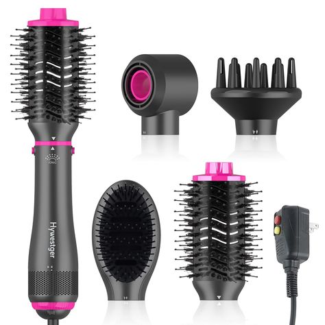 Blow Dryer Brush, 4 in 1 Blowout Brush,Hair Dryer Brush and Volumizer,Negative Ion Detachable Hair Dryer Styler Hot Air Hair Brush Blowout, Brush Hair Dryer, Blowout Brush, Hair Dryer Styler, Blow Dryer Brush, Straightening Comb, Dryer Brush, Blow Dry Brush, Professional Hair Dryer