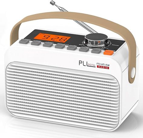 Amazon.com: Greadio AM FM Portable Radio with Bluetooth, Shortwave Transistor Radio with Best Reception,Digital LED Screen,Rechargeable Battery,White Noise,Alarm Clock, TF/USB/Headphone Jack for Home,Office,Gift : Electronics Shortwave Radio, Digital Radio, Portable Radio, Transistor Radio, Led Screen, Short Waves, White Noise, Rechargeable Battery, Rechargeable Batteries