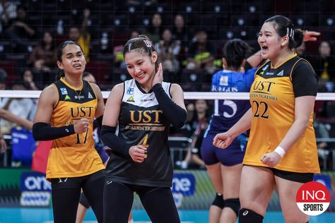 UAAP volleyball: UST Tigresses continue to show that heart is might University Of Santo Tomas, Volleyball Tournaments, English Village, Final Four, School Programs, Hard Work And Dedication, Sports News, Volleyball, University