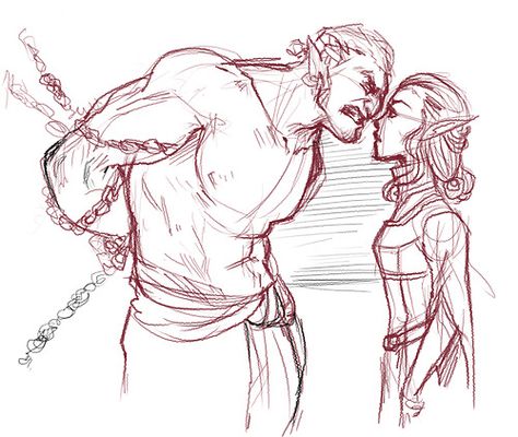 this is cool, but i cant claim it, for i did not draw it. Orc And Human Couple Art, Character Line Up Design Reference, Rubbing Temples Pose, Size Difference Couple Drawing Base, Poly Couple Poses Drawing Reference, Orc X Human Couple Art, Couple Poses Drawing Reference Size Difference, Love Triangle Pose Reference Drawing, Thruple Pose Reference