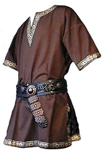 tianxinxishop Manga Corta Medieval de Los Hombres Tunica Medieval Camisa con Cuello en V Sin Correa Marron, XXL Knight Warrior, Medieval Tunic, Costume Viking, Viking Cosplay, Viking Costume, Viking Clothing, Larp Costume, Laced Up Shirt, Mens Costumes