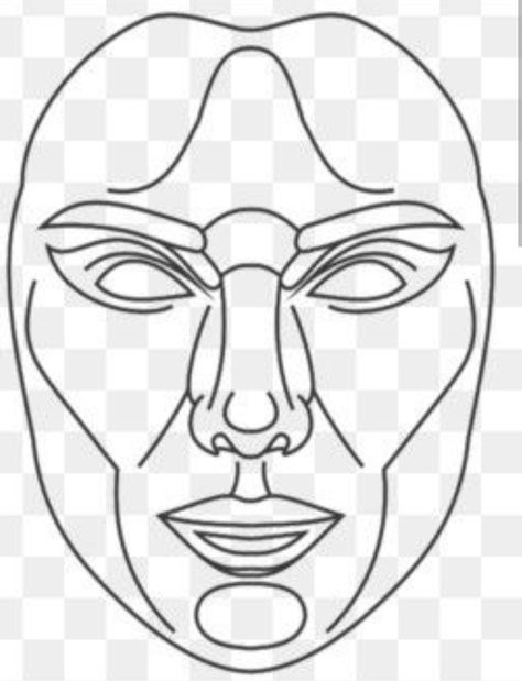 Perfect Face Png, Perfect Face Ratio, Face Ratio, Abstract Girl Face, Line Art Projects, Face Outline, Drawing Face Expressions, Face Template, Perfect Face