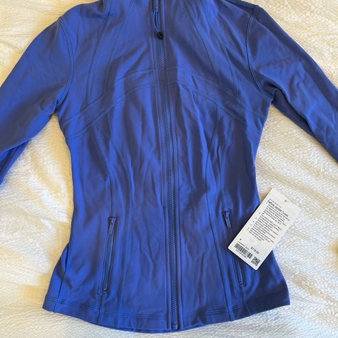 Lulu Define Jacket *Luon Blue Color Never Worn With Tags Size 4 Lululemon Define Jacket, Running Clothes, Christmas Wishlist, Lululemon Athletica, Christmas Outfit, Blue Color, Jackets For Women, Jackets & Coats, Blue