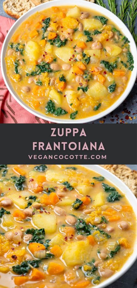 Zuppa Frantoiana (Bean and Vegetable Soup) Hungarian Vegetable Soup, Tuscany Bean Soup, Bean And Mushroom Soup, Tuscan Bean Stew, Plant Based Bean Soup, 16 Bean Soup Recipe Vegetarian, Vegan Northern Bean Recipes, Soup With Arugula, Italian Bean Soup Recipes