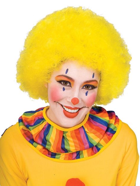 PRICES MAY VARY. Classic afro clown wig in bright yellow Pair with your own clothing for a festive look or combine with other pieces by Forum Novelties for a complete costume One size fits most adults Ideal for birthdays, holiday celebrations, costume parties, and more Made by Forum Novelties, a leader in costumes and novelty products for more than 30 years Clown Wig, Afro Wig, Men's Wigs, Afro Wigs, Costume Parties, Holiday Celebration, Bright Yellow, Costume Party, Costume Accessories