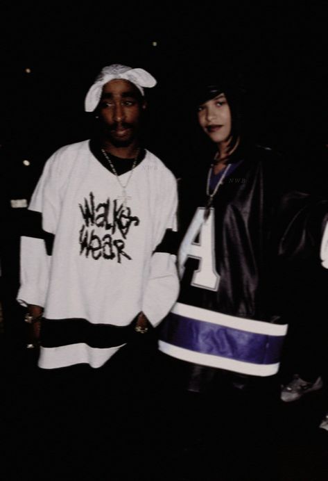 2Pac and Aaliyah photoshopped by me 2pac And Aaliyah, Tupac And Aaliyah, Aaliyah Tupac, Tupac Aaliyah, 2pac 90s, Aaliyah Fashion, 2000s Rap Aesthetic, Aaliyah Outfits, Aaliyah Aesthetic