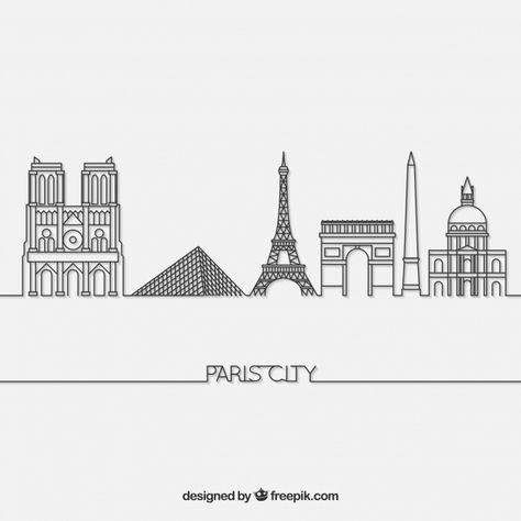 More than a million free vectors, PSD, photos and free icons. Exclusive freebies and all graphic resources that you need for your projects Paris Drawing, Skyline Drawing, Singapore City, Inspired Tattoos, City Icon, Skyline Silhouette, Modern Metropolis, City Cartoon, Skyline Design