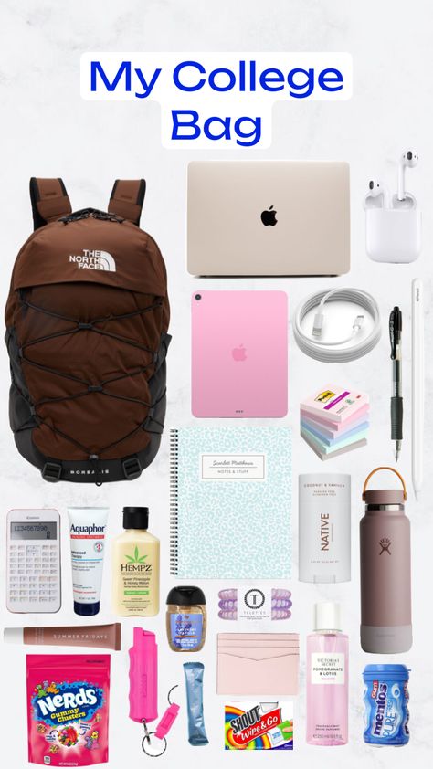 #college #backpack #essentials #beauty College Necessities School Essentials, Community College Essentials, College Backpack Essentials List, College Bag Essentials Student, University Necessities, Backpack Essentials Highschool, College Supplies Essentials, College Essentials Backpack, Collage Essentials