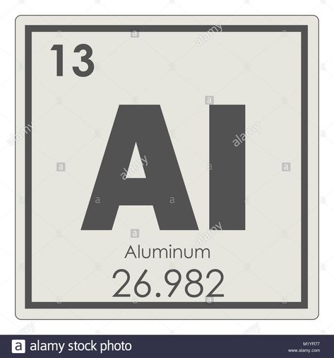 Download this stock image: Aluminum chemical element periodic table science symbol - M1YR77 from Alamy's library of millions of high resolution stock photos, illustrations and vectors. Chemical Elements Periodic Table, Element Periodic Table, Science Symbols, Aluminum Element, Chemical Elements, Periodic Table Of The Elements, Nuclear Reactor, Element Symbols, 7 Chakras