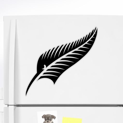 Silver Fern Tattoo New Zealand, New Zealand Fern Tattoo, Silver Fern Tattoo, New Zealand Tattoo Ideas, Salmon Tattoo, All Black Tattoos, New Zealand Tattoo, Island Tattoo, Fern Tattoo