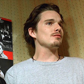 90s Ethan Hawke, Ethan Hawke Long Hair, Ethan Hawke Before Sunrise, Ethan Hawke 90s, Young Ethan Hawke, Before Trilogy, Oh Captain My Captain, Ethan Hawke, Captain My Captain