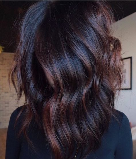 Brown Hair Looks, Dark Hair With Highlights, Brunette Balayage Hair, Hair Color And Cut, Hair Inspiration Color, Hair Inspo Color, Winter Hairstyles, Dark Brown Hair, Hair Color For Black Hair