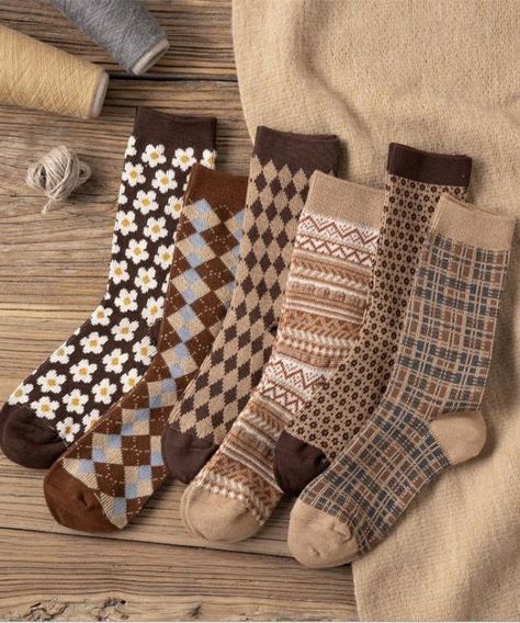 Modern Khaki Pring Thick Cotton Mid Calf SocksThese socks are made of: 80% CottonCasual Style. Comfy & Soft. Machine Wash Cold. Do Not Bleach. Fall Socks, Kawaii Socks, Outdoor Socks, Flower Socks, Women Crew Socks, Knit Boots, Soft Sock, Comfortable Socks, Style Japonais