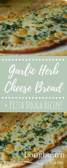 Flat Bread Garlic Cheese Bread, Herb Cheese Bread, Cheese And Herb Bread, Bread Garlic Cheese, Super Easy Pizza Dough, Garlic Herb Cheese, Bread Garlic, Balsamic Onions, Recipe Bread