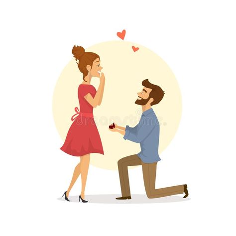 Cute couple in love, man proposing to the woman kneeling. Vector illustration , #sponsored, #love, #man, #Cute, #couple, #proposing #ad Me Icon Instagram Highlight Purple, Woman Kneeling, Wedding Couple Cartoon, Man Proposing, Resin Photo, Silhouette Cake Topper, Cloth Art, Pre Wedding Poses, Wedding Elements