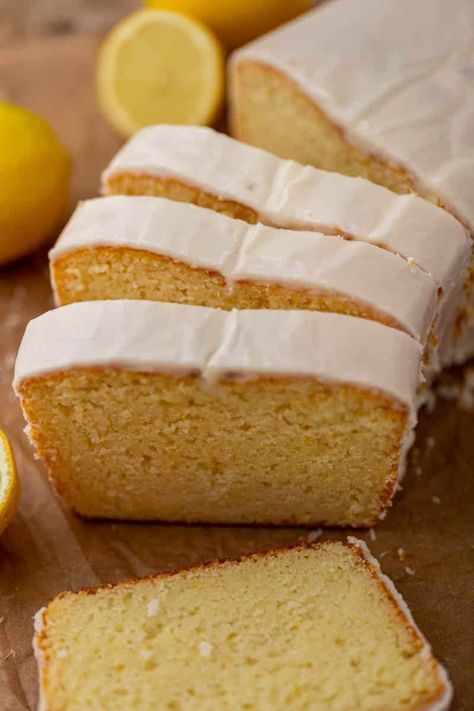 The Best Starbucks Lemon Loaf Cake - Lifestyle of a Foodie Starbucks Lemon Cake, Starbucks Lemon Loaf Cake, Moist Lemon Pound Cake, Delicious Lemon Desserts, Coffee Cake Loaf, Delicious Lemon Cake, Starbucks Lemon Loaf, Lemon Loaf Recipe, Starbucks Lemon