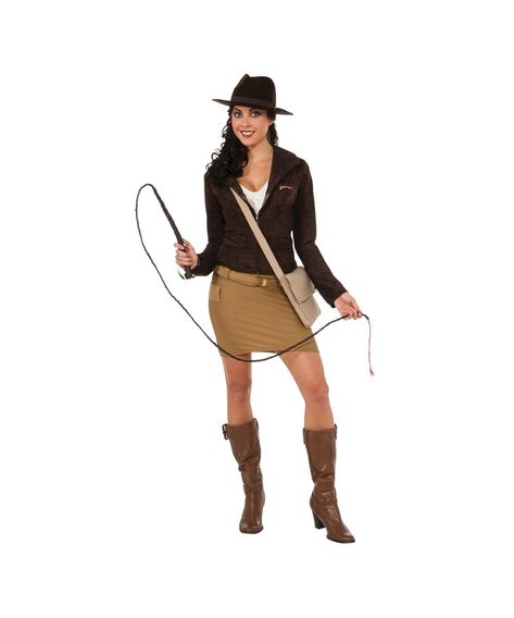 Indiana Jones Outfit, Indiana Jones Fedora, Indiana Jones Costume, Outfit For Ladies, Female Costume, Dark Brown Top, Harrison Ford, Movie Costumes, Brown Jacket