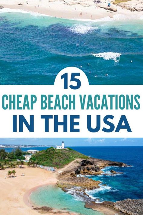 Beaches To Visit In The Us, Cheap Vacation Ideas Usa, Cheap Beach Vacations Usa, Best Beaches In The Us, Cheap Vacation Ideas, Family Beach Vacations, Affordable Beach Vacations, Usa Vacation Destinations, Cheap Vacation Destinations