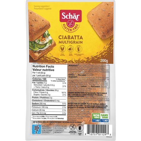 Loblaws Delivery Near Me | Instacart Gluten Free Ciabatta, Schar Gluten Free, Chicken Crust Pizza, Gluten Free Brands, Ciabatta Bread, Good Source Of Fiber, Ancient Grains, Chicken Pizza, Multigrain