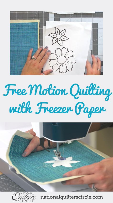 Free Motion Quilting With Freezer Paper, Snowflake Free Motion Quilting, Using Freezer Paper For Quilting, Free Motion Quilting Patterns Ideas, Quilting Motifs Easy, Free Motion Quilting On Domestic Machine, Quilting Rulers Free Motion, Free Motion Quilting Designs Easy, Quilting Free Motion Designs