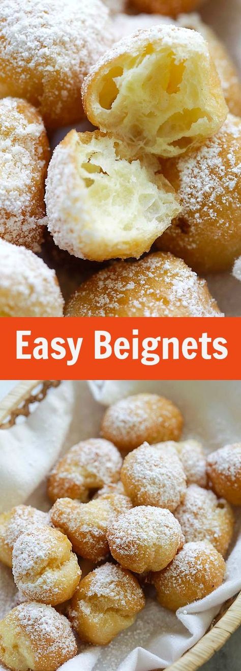 Homemade Beniegts, Benigets New Orleans Easy, Best Beignet Recipe, French Donuts Beignets, Beneights Recipe Easy, Benyas Recipe New Orleans, Yeast Pastry Recipes, Homemade Beignets Easy, Beignet Recipe Easy Pillsbury