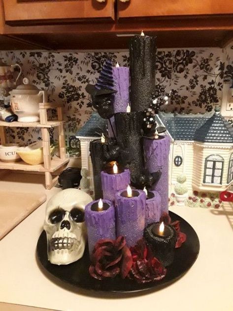 65+ Amazing DIY Dollar Store Halloween Centerpiece Ideas for 2022 | HubPages Halloween Centerpiece Ideas, Pool Noodle Candles, Pool Noodle Halloween, Spooky Halloween Candles, Halloween Centerpieces, Horror Crafts, Halloween Room, Easy Diy Halloween Decorations, Dollar Tree Halloween