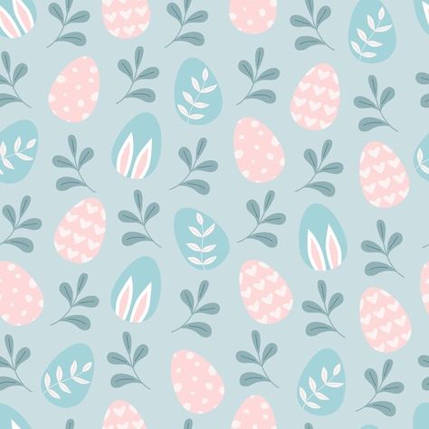 Seamless pattern with easter eggs in pas... | Premium Vector #Freepik #vector #background #pattern #floral #card Easter Egg Wallpaper Backgrounds, Easter Egg Pattern Design, Easter Aesthetic Background, Easter Pattern Illustration, Easter Seamless Pattern, Easter Patterns Printable, Easter Backgrounds Wallpapers, Easter Illustration Design, Easter Widgets