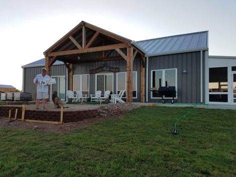 Prefab Steel Home TX, Living Quarters | Allied Steel Buildings Metal Building Homes Cost, Pre Engineered Metal Buildings, Metal Building Kits, Metal House Plans, Steel Building Homes, Metal Barn Homes, Metal Building Home, Steel Frame House, Pole Barn House Plans